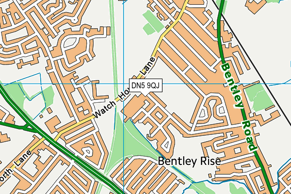 DN5 9QJ map - OS VectorMap District (Ordnance Survey) DN5 9QJ map - OS VectorMap District (Ordnance Survey)