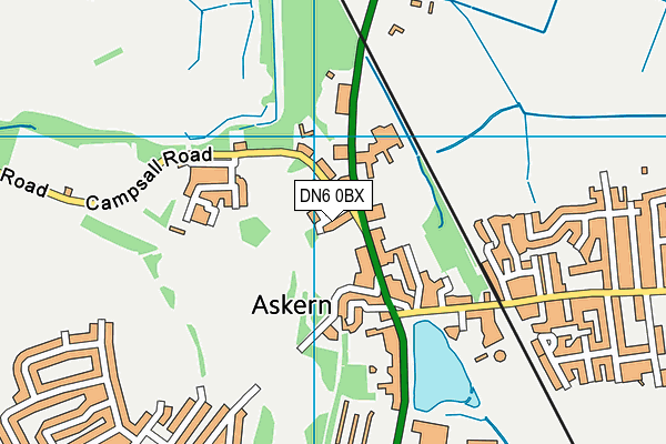 DN6 0BX map - OS VectorMap District (Ordnance Survey) DN6 0BX map - OS VectorMap District (Ordnance Survey)