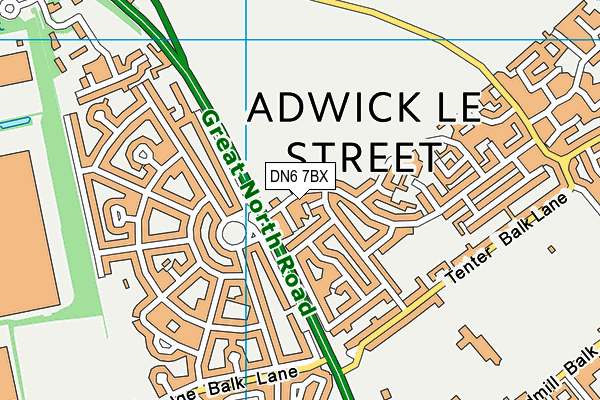 DN6 7BX map - OS VectorMap District (Ordnance Survey) DN6 7BX map - OS VectorMap District (Ordnance Survey)
