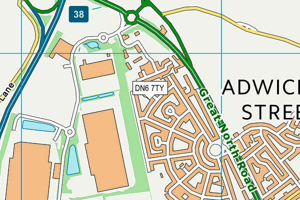 DN6 7TY map - OS VectorMap District (Ordnance Survey) DN6 7TY map - OS VectorMap District (Ordnance Survey)