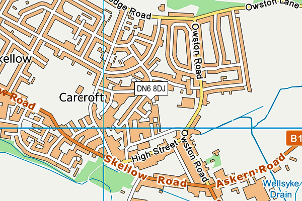 DN6 8DJ map - OS VectorMap District (Ordnance Survey) DN6 8DJ map - OS VectorMap District (Ordnance Survey)