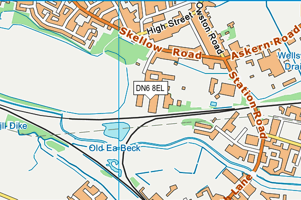 DN6 8EL map - OS VectorMap District (Ordnance Survey) DN6 8EL map - OS VectorMap District (Ordnance Survey)