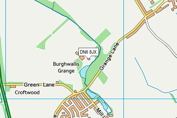 DN6 8JX map - OS VectorMap District (Ordnance Survey) DN6 8JX map - OS VectorMap District (Ordnance Survey)