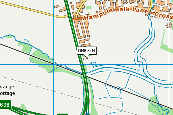 DN6 8LN map - OS VectorMap District (Ordnance Survey) DN6 8LN map - OS VectorMap District (Ordnance Survey)