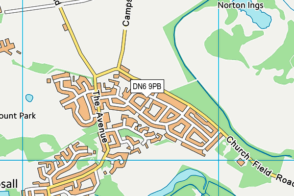 DN6 9PB map - OS VectorMap District (Ordnance Survey) DN6 9PB map - OS VectorMap District (Ordnance Survey)