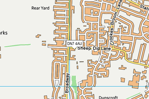 DN7 4AU map - OS VectorMap District (Ordnance Survey) DN7 4AU map - OS VectorMap District (Ordnance Survey)