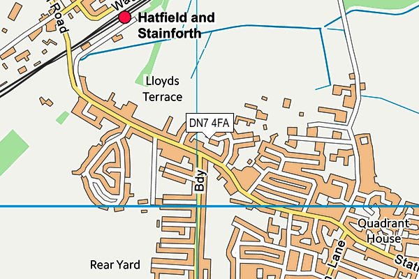 DN7 4FA map - OS VectorMap District (Ordnance Survey) DN7 4FA map - OS VectorMap District (Ordnance Survey)