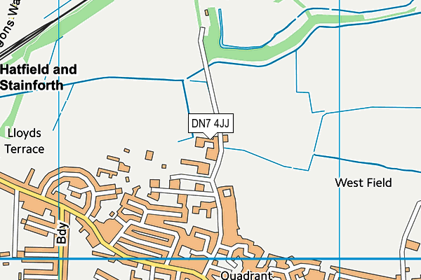 DN7 4JJ map - OS VectorMap District (Ordnance Survey) DN7 4JJ map - OS VectorMap District (Ordnance Survey)