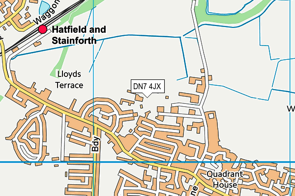 DN7 4JX map - OS VectorMap District (Ordnance Survey) DN7 4JX map - OS VectorMap District (Ordnance Survey)