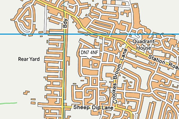 DN7 4NF map - OS VectorMap District (Ordnance Survey) DN7 4NF map - OS VectorMap District (Ordnance Survey)