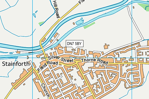 DN7 5BY map - OS VectorMap District (Ordnance Survey) DN7 5BY map - OS VectorMap District (Ordnance Survey)
