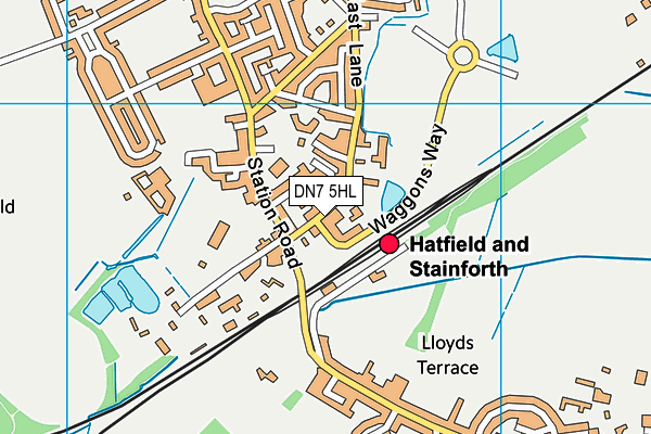 DN7 5HL map - OS VectorMap District (Ordnance Survey) DN7 5HL map - OS VectorMap District (Ordnance Survey)