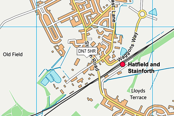 DN7 5HR map - OS VectorMap District (Ordnance Survey) DN7 5HR map - OS VectorMap District (Ordnance Survey)