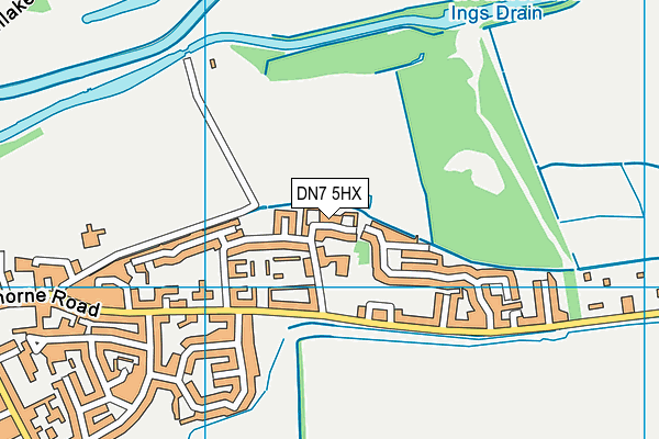 DN7 5HX map - OS VectorMap District (Ordnance Survey) DN7 5HX map - OS VectorMap District (Ordnance Survey)