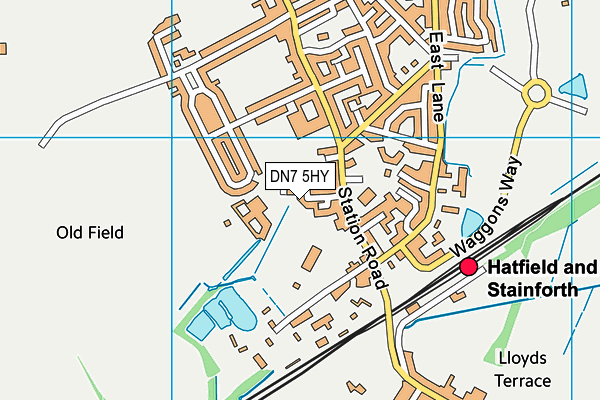 DN7 5HY map - OS VectorMap District (Ordnance Survey) DN7 5HY map - OS VectorMap District (Ordnance Survey)