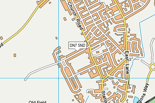 DN7 5ND map - OS VectorMap District (Ordnance Survey) DN7 5ND map - OS VectorMap District (Ordnance Survey)