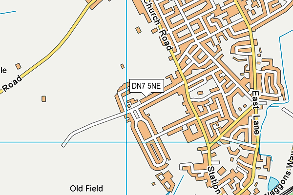 DN7 5NE map - OS VectorMap District (Ordnance Survey) DN7 5NE map - OS VectorMap District (Ordnance Survey)