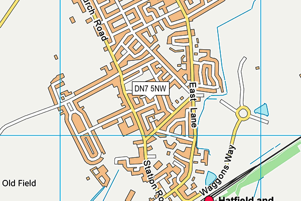 DN7 5NW map - OS VectorMap District (Ordnance Survey) DN7 5NW map - OS VectorMap District (Ordnance Survey)