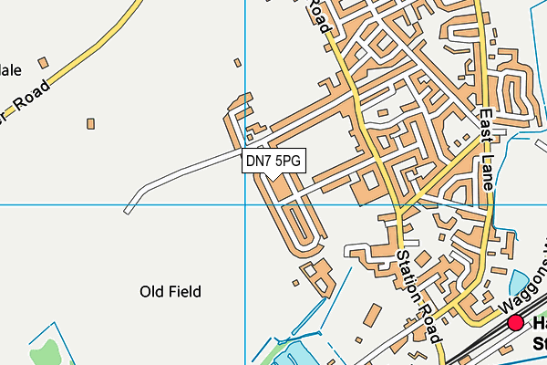DN7 5PG map - OS VectorMap District (Ordnance Survey) DN7 5PG map - OS VectorMap District (Ordnance Survey)