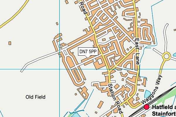 DN7 5PP map - OS VectorMap District (Ordnance Survey) DN7 5PP map - OS VectorMap District (Ordnance Survey)