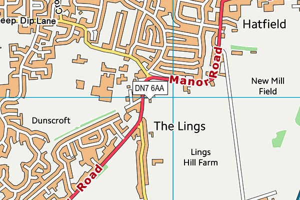 DN7 6AA map - OS VectorMap District (Ordnance Survey) DN7 6AA map - OS VectorMap District (Ordnance Survey)