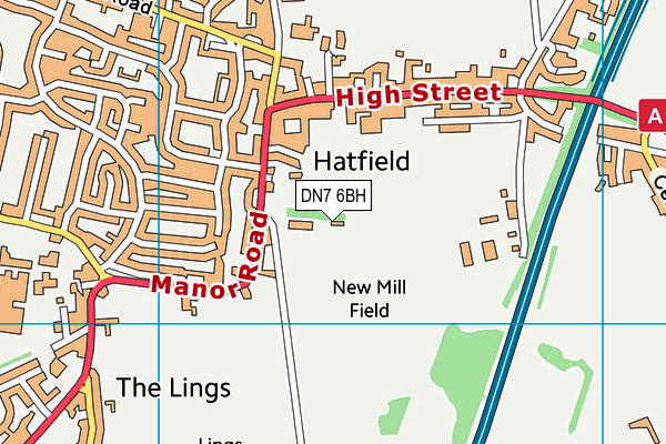 DN7 6BH map - OS VectorMap District (Ordnance Survey) DN7 6BH map - OS VectorMap District (Ordnance Survey)