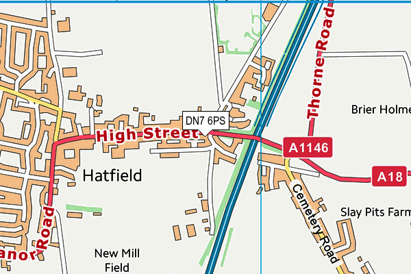DN7 6PS map - OS VectorMap District (Ordnance Survey) DN7 6PS map - OS VectorMap District (Ordnance Survey)
