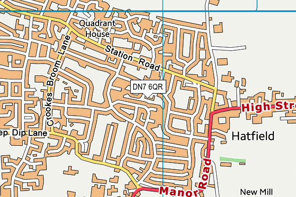 DN7 6QR map - OS VectorMap District (Ordnance Survey) DN7 6QR map - OS VectorMap District (Ordnance Survey)