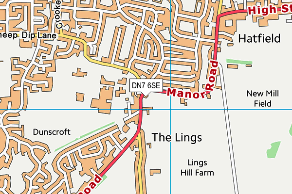 DN7 6SE map - OS VectorMap District (Ordnance Survey) DN7 6SE map - OS VectorMap District (Ordnance Survey)