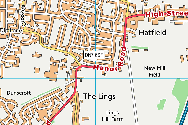 DN7 6SF map - OS VectorMap District (Ordnance Survey) DN7 6SF map - OS VectorMap District (Ordnance Survey)