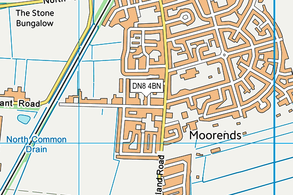 DN8 4BN map - OS VectorMap District (Ordnance Survey) DN8 4BN map - OS VectorMap District (Ordnance Survey)