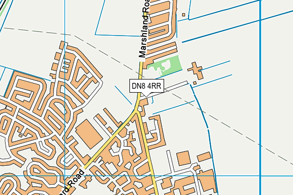 DN8 4RR map - OS VectorMap District (Ordnance Survey) DN8 4RR map - OS VectorMap District (Ordnance Survey)