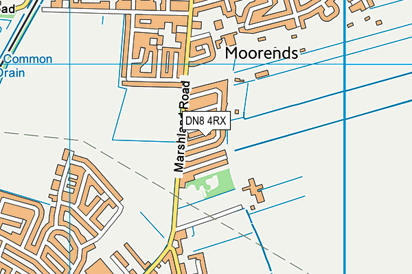 DN8 4RX map - OS VectorMap District (Ordnance Survey) DN8 4RX map - OS VectorMap District (Ordnance Survey)