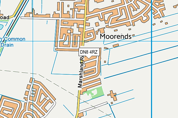 DN8 4RZ map - OS VectorMap District (Ordnance Survey) DN8 4RZ map - OS VectorMap District (Ordnance Survey)