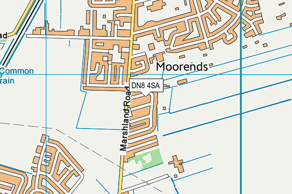 DN8 4SA map - OS VectorMap District (Ordnance Survey) DN8 4SA map - OS VectorMap District (Ordnance Survey)