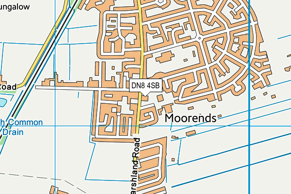 DN8 4SB map - OS VectorMap District (Ordnance Survey) DN8 4SB map - OS VectorMap District (Ordnance Survey)