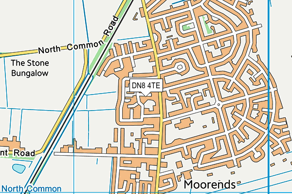 DN8 4TE map - OS VectorMap District (Ordnance Survey) DN8 4TE map - OS VectorMap District (Ordnance Survey)