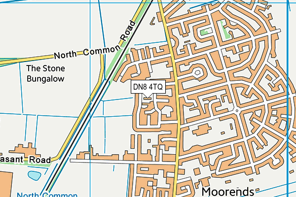 DN8 4TQ map - OS VectorMap District (Ordnance Survey) DN8 4TQ map - OS VectorMap District (Ordnance Survey)