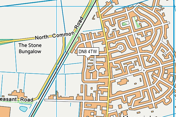 DN8 4TW map - OS VectorMap District (Ordnance Survey) DN8 4TW map - OS VectorMap District (Ordnance Survey)