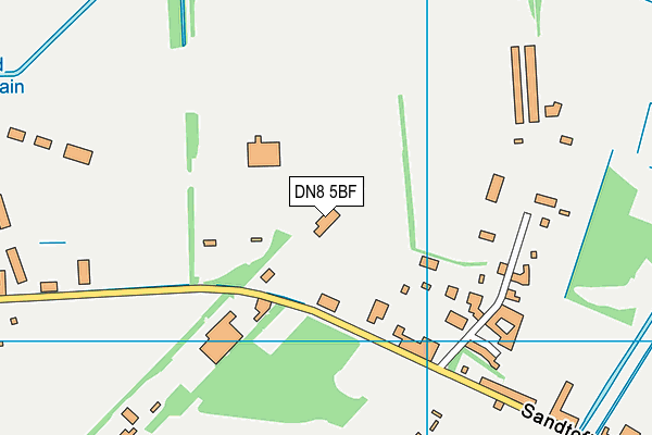 DN8 5BF map - OS VectorMap District (Ordnance Survey) DN8 5BF map - OS VectorMap District (Ordnance Survey)
