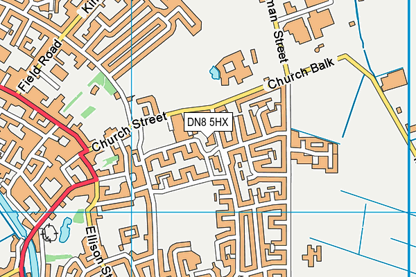 DN8 5HX map - OS VectorMap District (Ordnance Survey) DN8 5HX map - OS VectorMap District (Ordnance Survey)