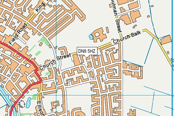 DN8 5HZ map - OS VectorMap District (Ordnance Survey) DN8 5HZ map - OS VectorMap District (Ordnance Survey)