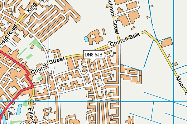 DN8 5JB map - OS VectorMap District (Ordnance Survey) DN8 5JB map - OS VectorMap District (Ordnance Survey)