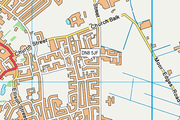 DN8 5JF map - OS VectorMap District (Ordnance Survey) DN8 5JF map - OS VectorMap District (Ordnance Survey)