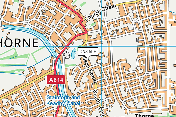 DN8 5LE map - OS VectorMap District (Ordnance Survey) DN8 5LE map - OS VectorMap District (Ordnance Survey)