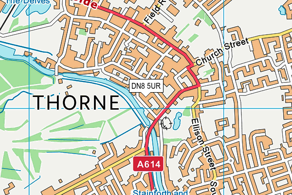 DN8 5UR map - OS VectorMap District (Ordnance Survey) DN8 5UR map - OS VectorMap District (Ordnance Survey)