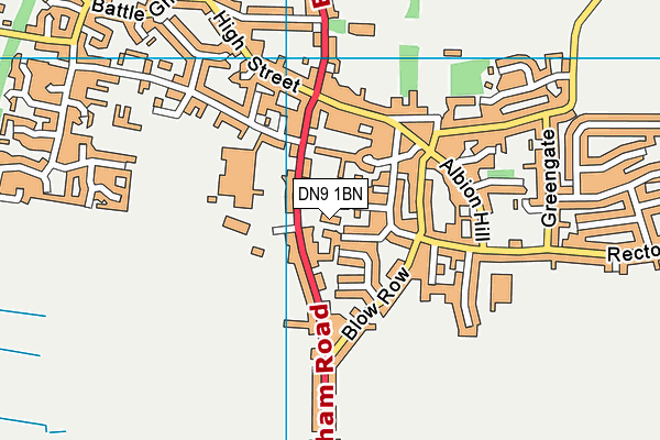 DN9 1BN map - OS VectorMap District (Ordnance Survey) DN9 1BN map - OS VectorMap District (Ordnance Survey)