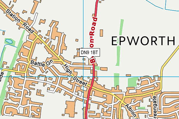 DN9 1BT map - OS VectorMap District (Ordnance Survey) DN9 1BT map - OS VectorMap District (Ordnance Survey)