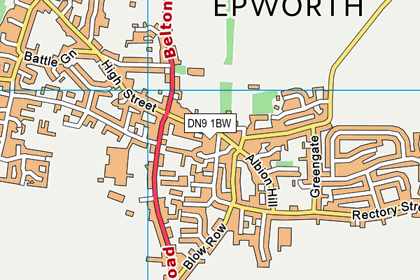DN9 1BW map - OS VectorMap District (Ordnance Survey) DN9 1BW map - OS VectorMap District (Ordnance Survey)