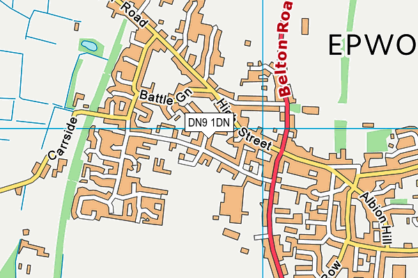 DN9 1DN map - OS VectorMap District (Ordnance Survey) DN9 1DN map - OS VectorMap District (Ordnance Survey)